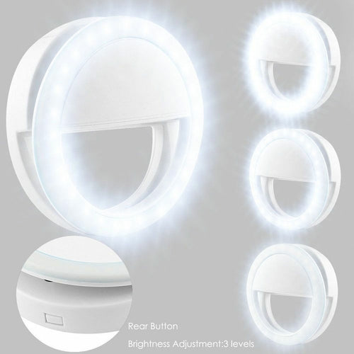 White LED light bulb with multiple views on a gray background