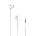 White earphones with a 3.5mm jack on a white background
