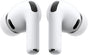 White wireless earbuds on a white background