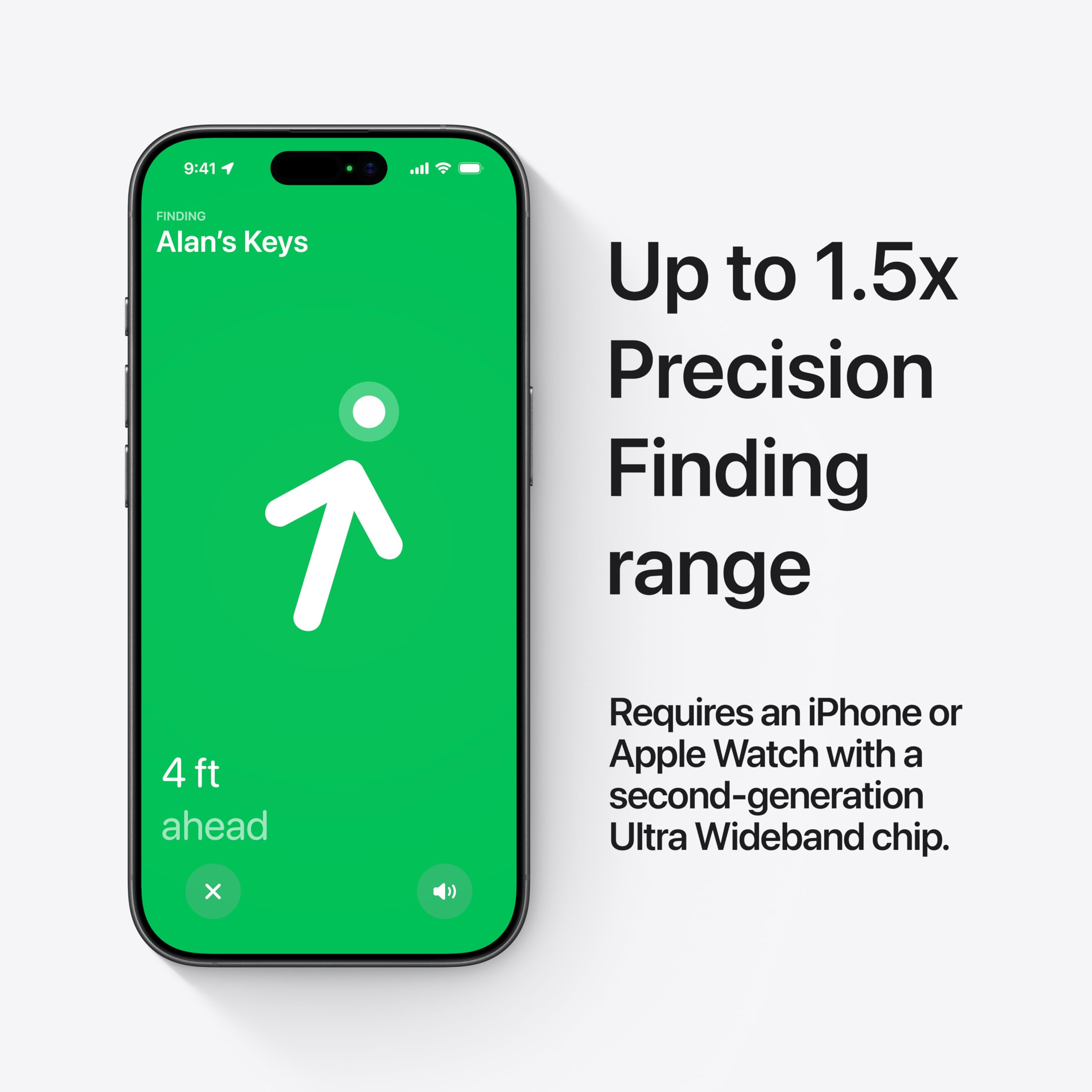 Apple AirTag (2nd Generation): Tracker for Keychain, Wallet, and More; Locator with Sound; Simple One-Tap Setup with iPhone or iPad; Key Finder with up to 1.5X Precision Finding Range*